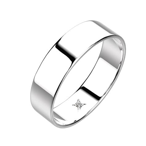 bague homme argent blanc